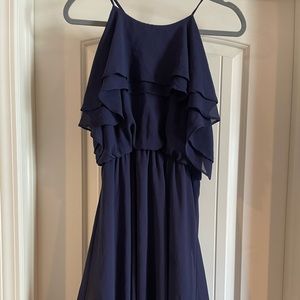 Formal blue halter dress